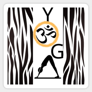 Yoga Black & White Sticker